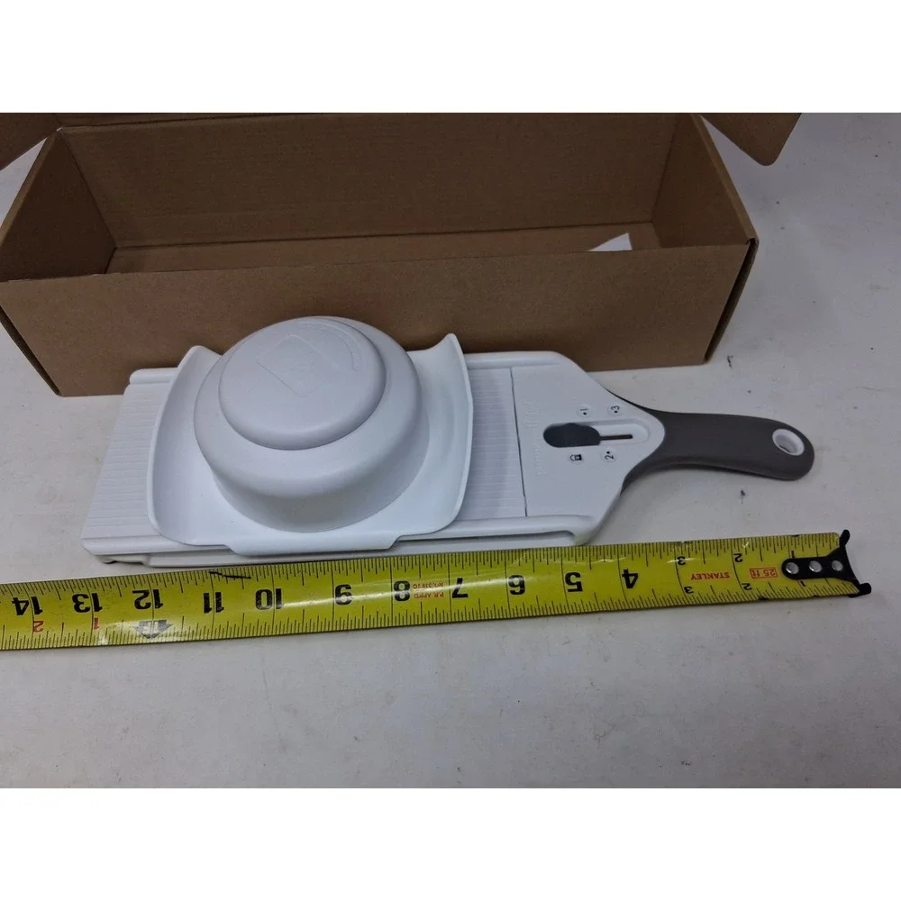 Pampered Chef Simple Slicer 1099 White Adjustable Mandoline Food SlicerNIB. K